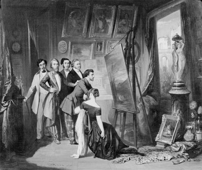 Interior of the Studio of Alfred Bruyas in Montpellier, 1848 by Auguste Barthelemy Glaize
